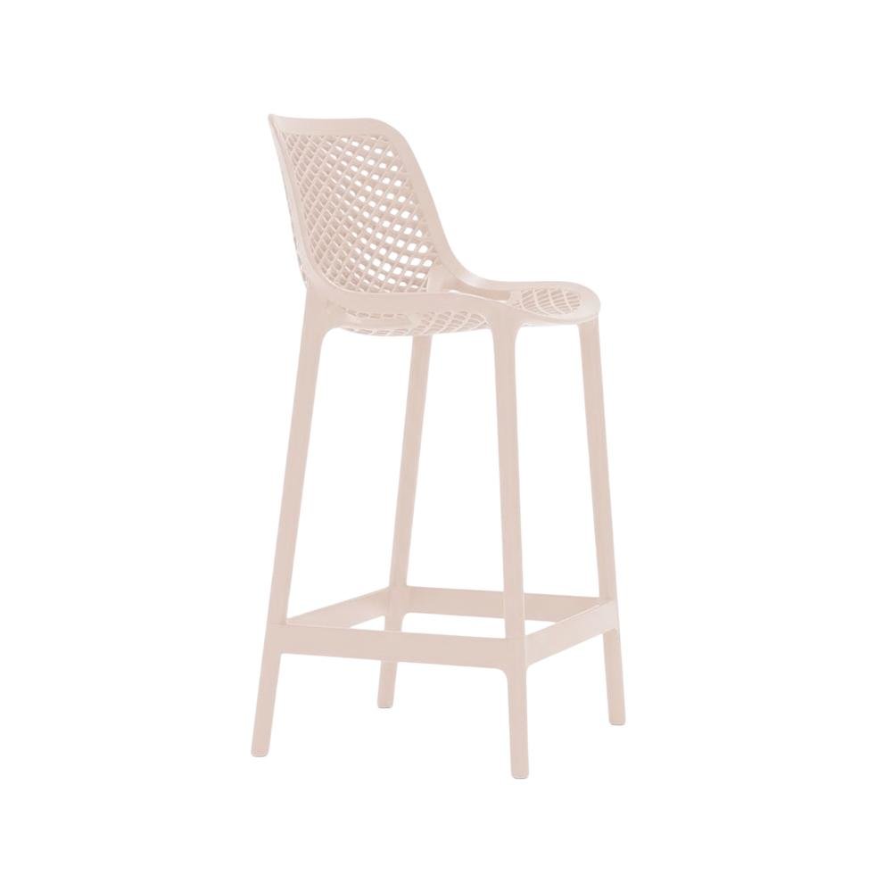 Pink Outdoor Patio Stool Set Of 4 With Anti-Uv Finish And Contemporary Style. Picture 1