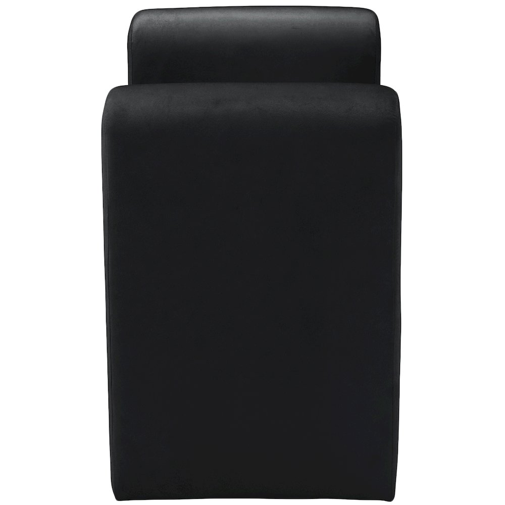 Sloan Black Velvet Bench. Picture 4