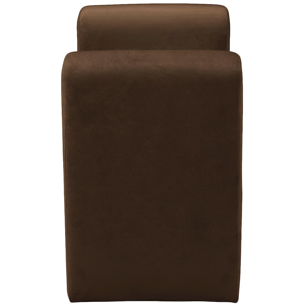 Sloan Brown Velvet Bench. Picture 4