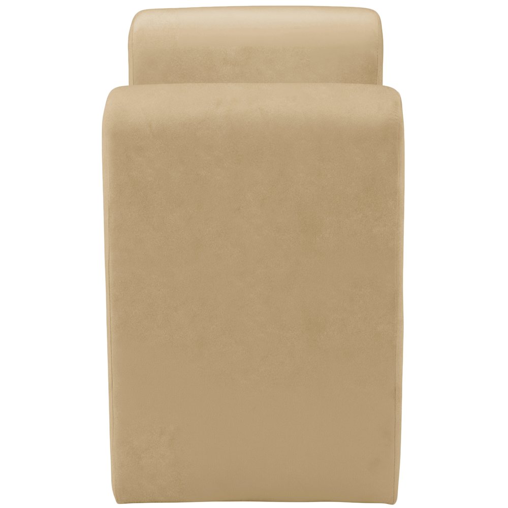Sloan Camel Velvet Bench. Picture 4