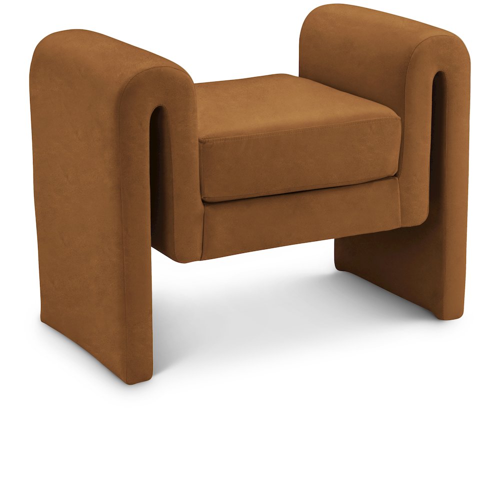 Sloan Saddle Velvet Bench. Picture 1