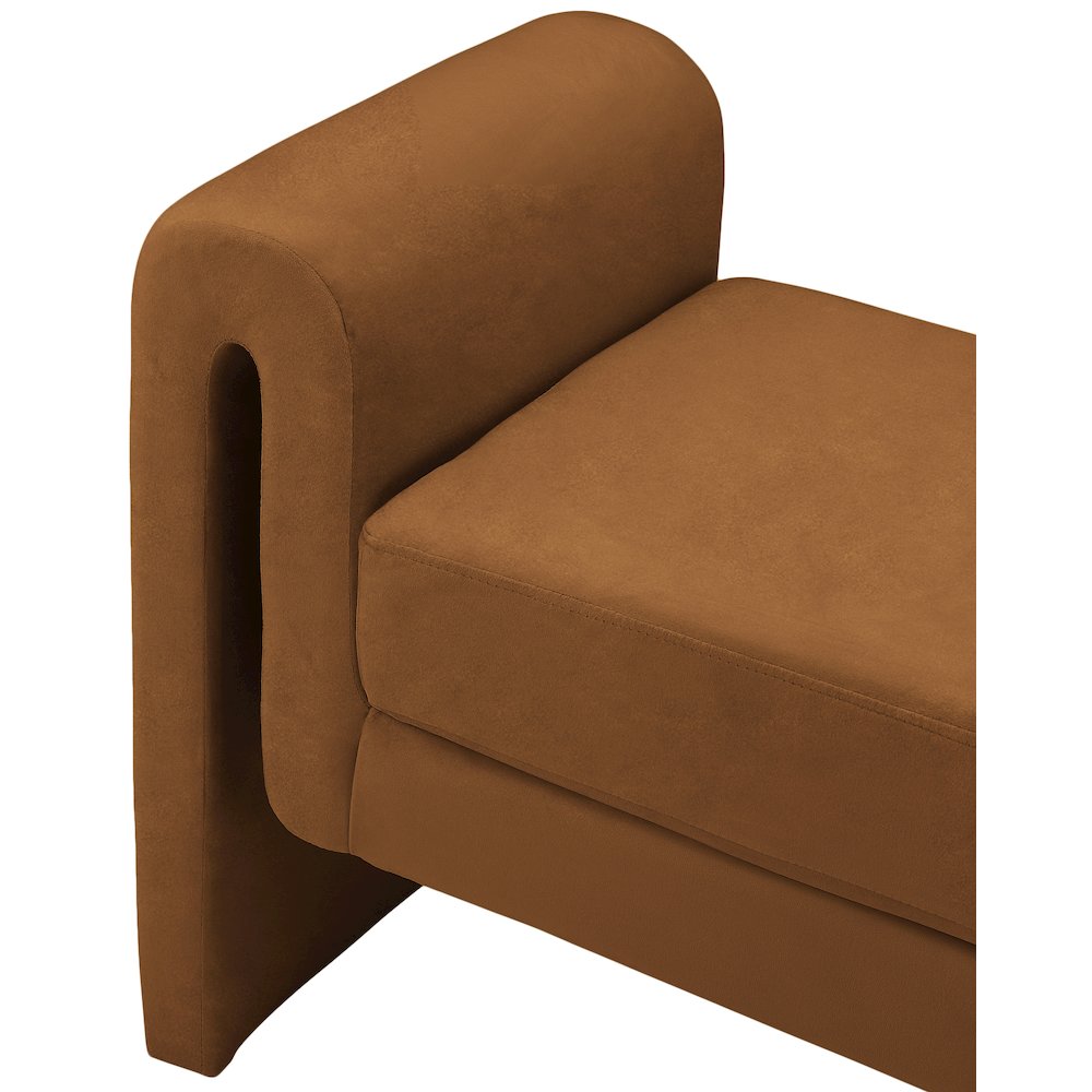 Sloan Saddle Velvet Bench. Picture 5