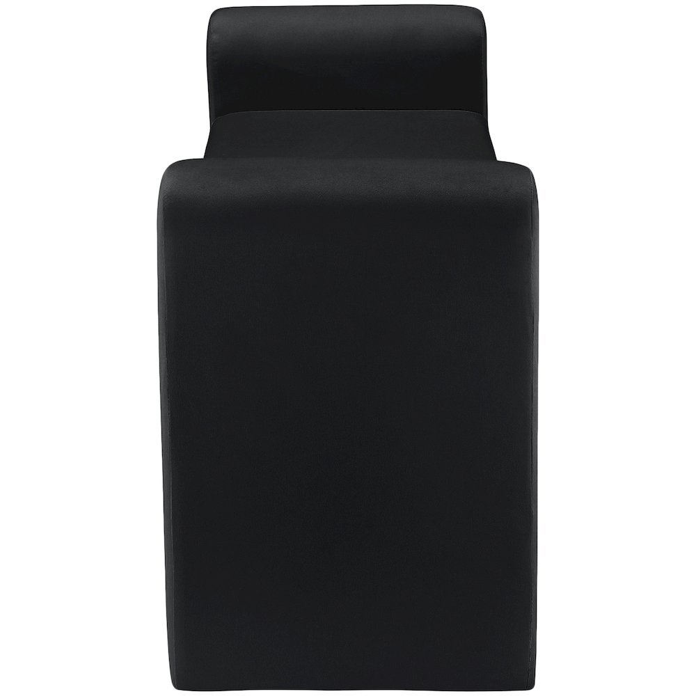 Sloan Black Velvet Bench. Picture 4