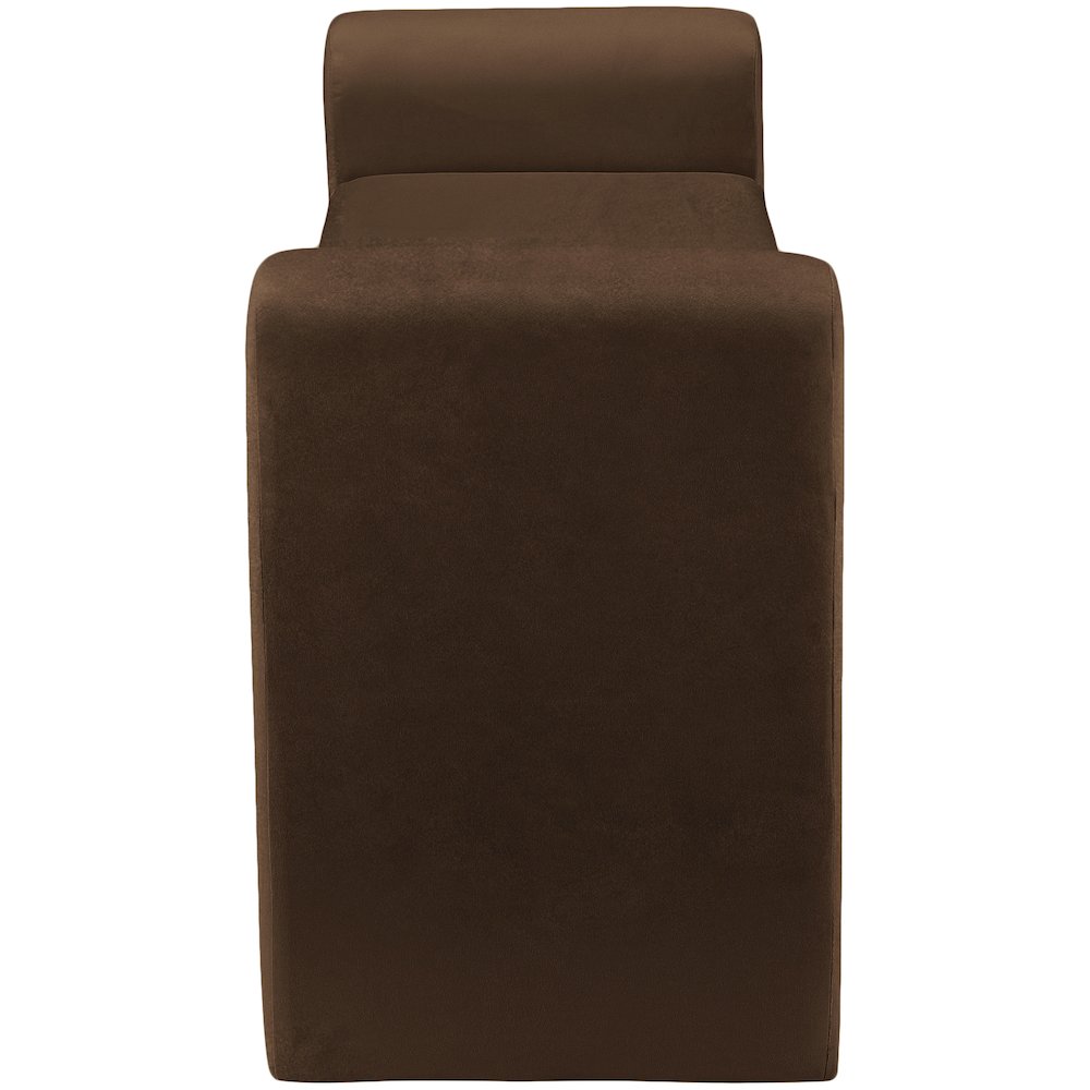 Sloan Brown Velvet Bench. Picture 4