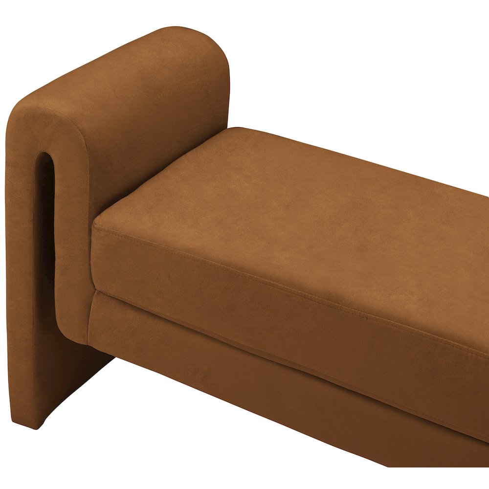 Sloan Saddle Velvet Bench. Picture 5