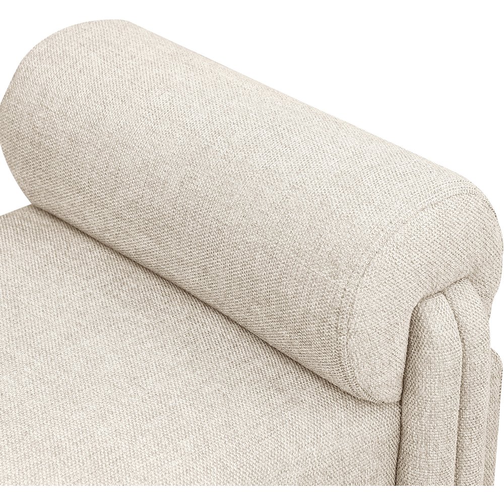 Stefano Beige Polyester Fabric Bench. Picture 5