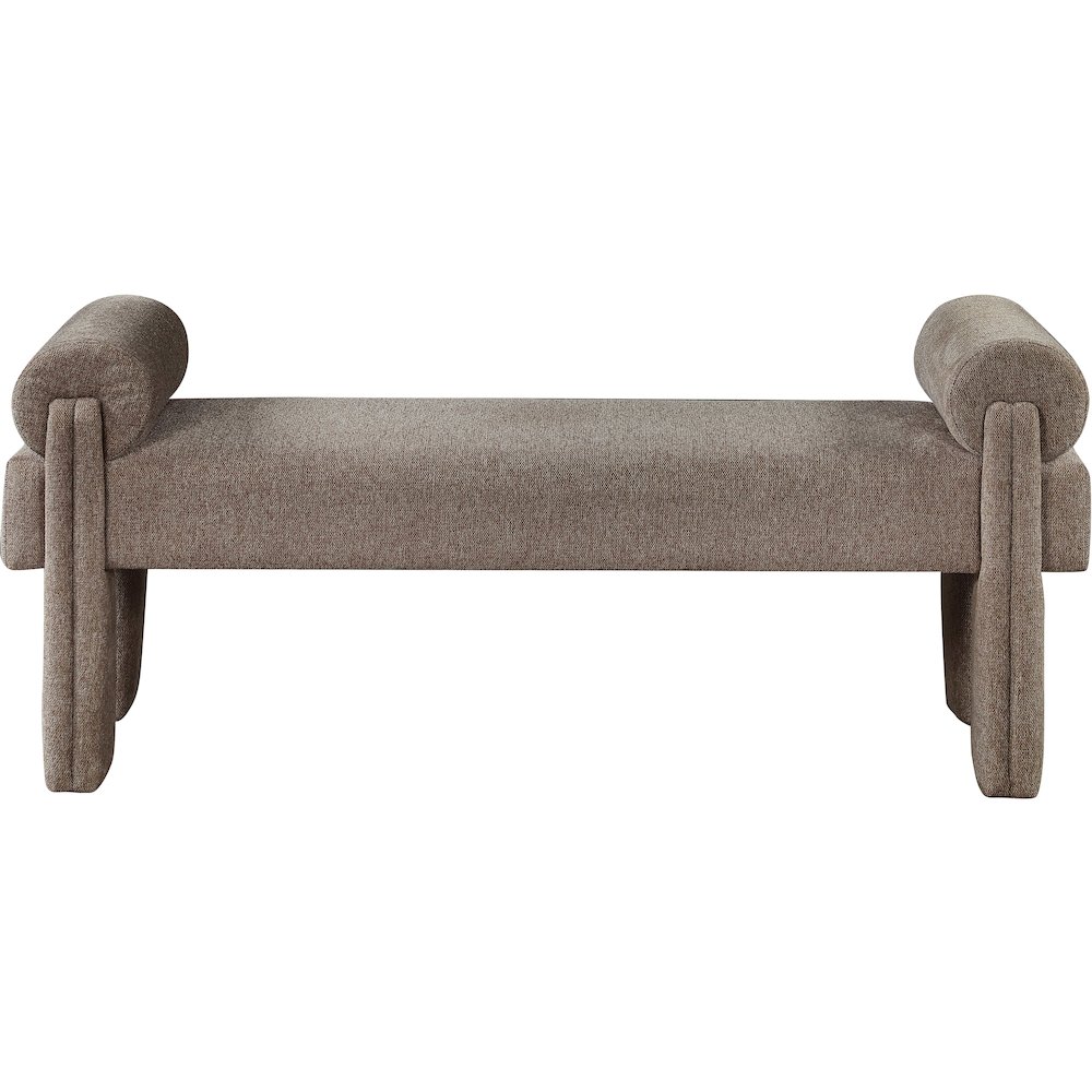 Stefano Brown Polyester Fabric Bench. Picture 3