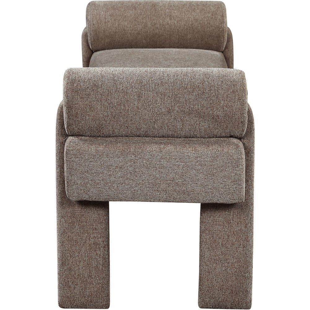 Stefano Brown Polyester Fabric Bench. Picture 4