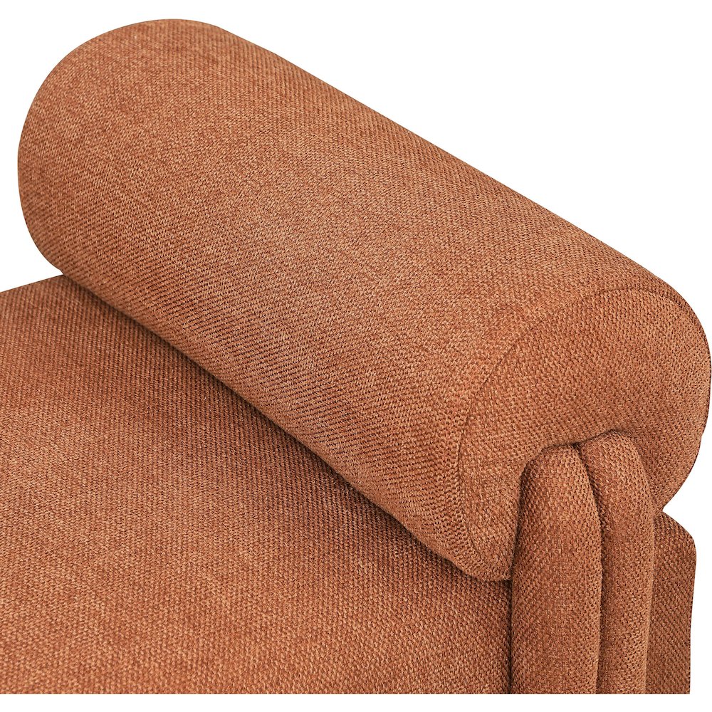 Stefano Cognac Polyester Fabric Bench. Picture 5