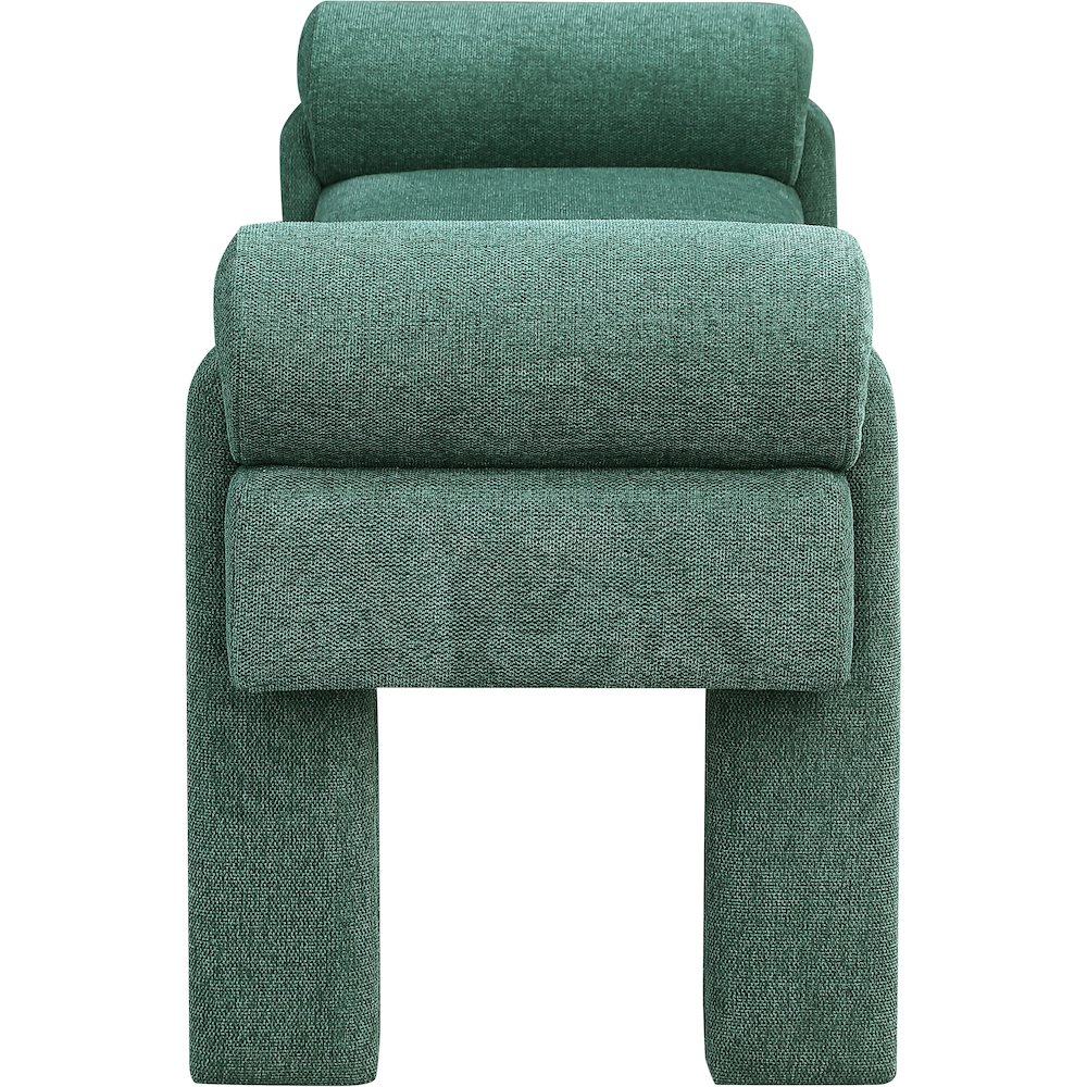 Stefano Green Polyester Fabric Bench. Picture 4
