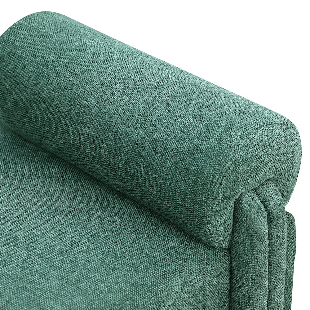 Stefano Green Polyester Fabric Bench. Picture 5