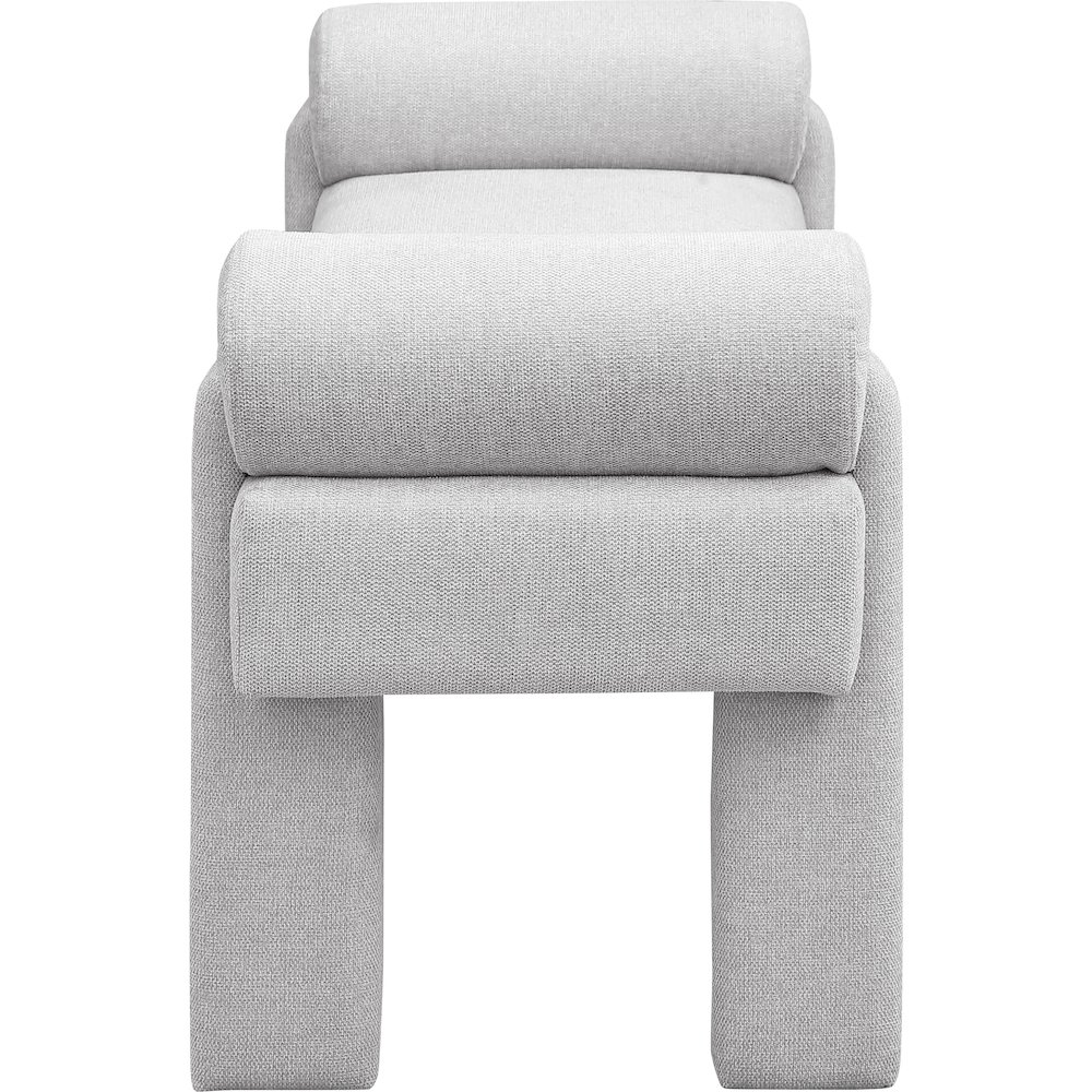 Stefano Grey Polyester Fabric Bench. Picture 4