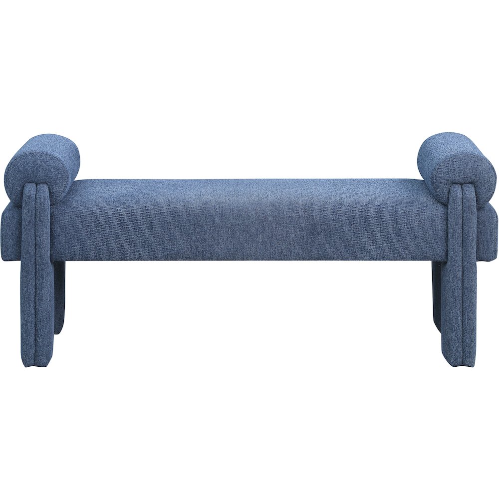 Stefano Navy Polyester Fabric Bench. Picture 3