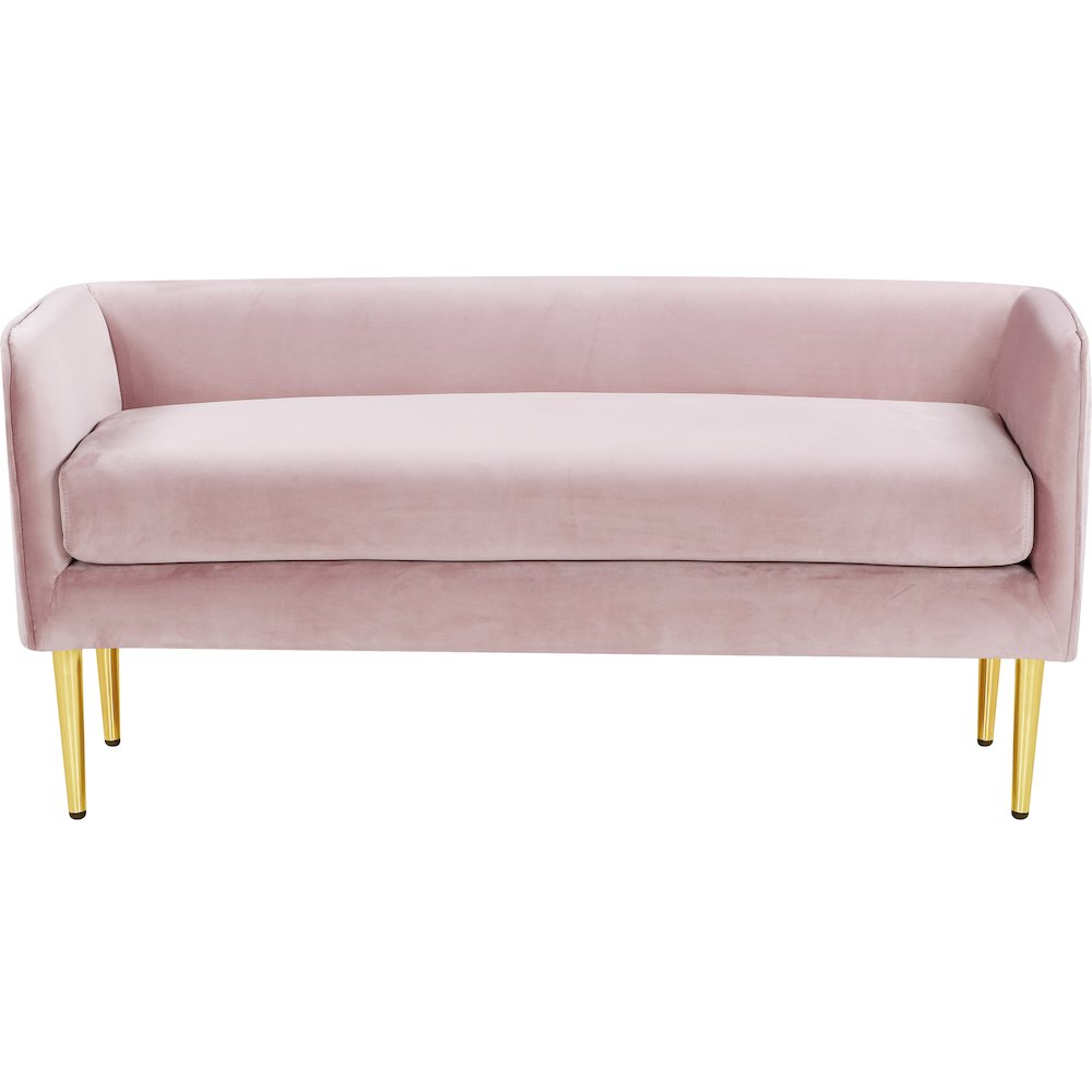 Audrey Pink Velvet Bench. Picture 3