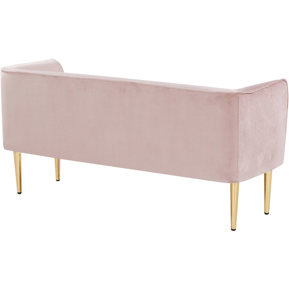 Audrey Pink Velvet Bench. Picture 4