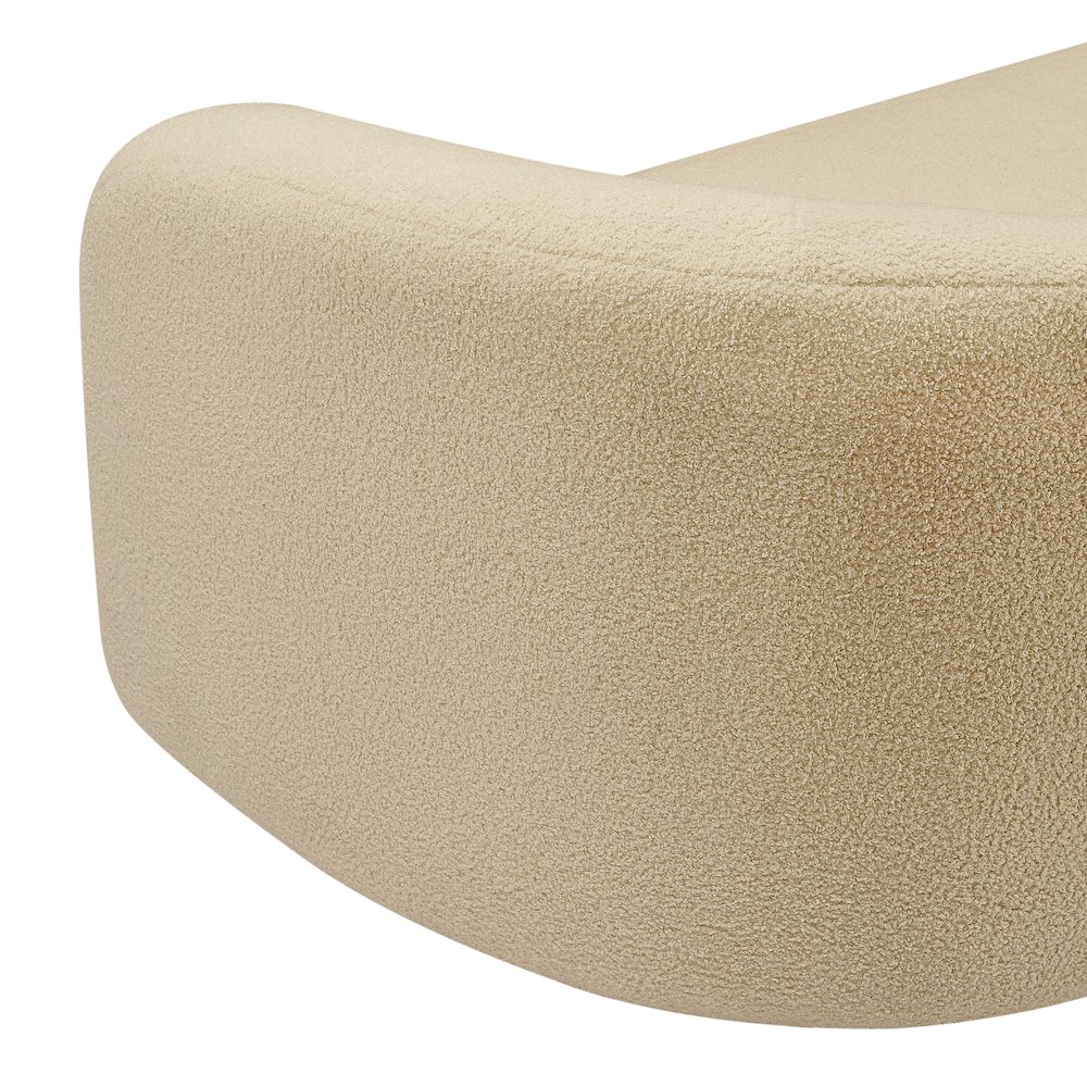 Kali Beige Faux Shearling Teddy Fabric Chair. Picture 10