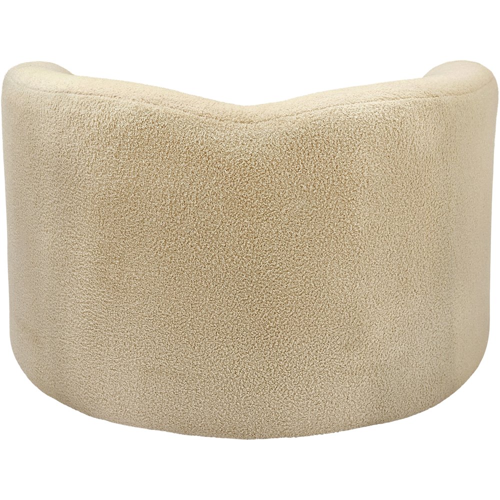 Kali Beige Faux Shearling Teddy Fabric Chair. Picture 3