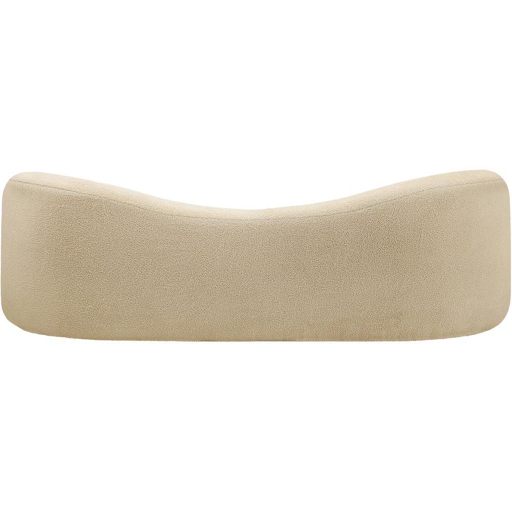 Kali Beige Faux Shearling Teddy Fabric Sofa. Picture 3
