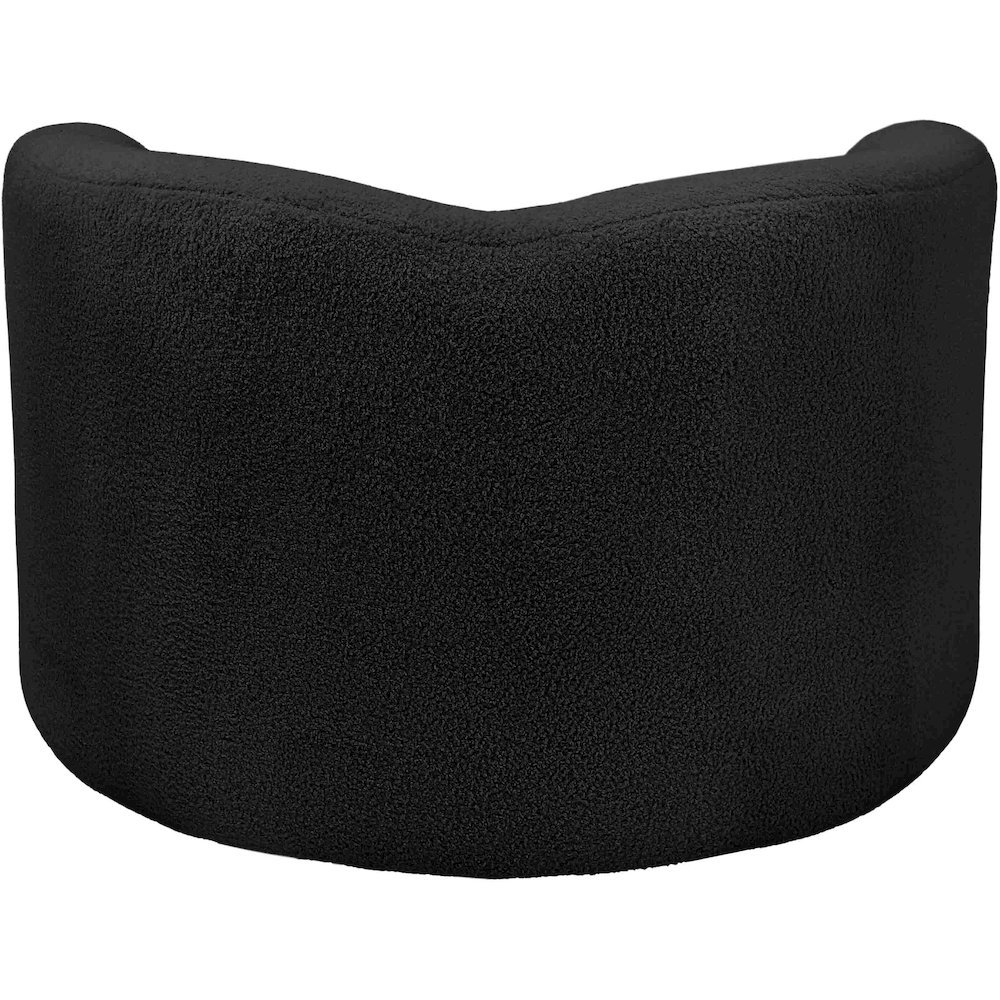 Kali Black Faux Shearling Teddy Fabric Chair. Picture 3