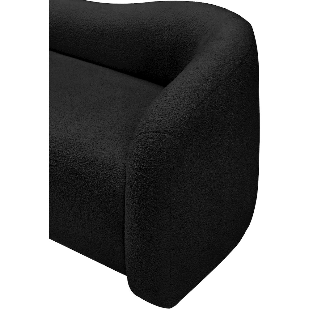 Kali Black Faux Shearling Teddy Fabric Chair. Picture 7