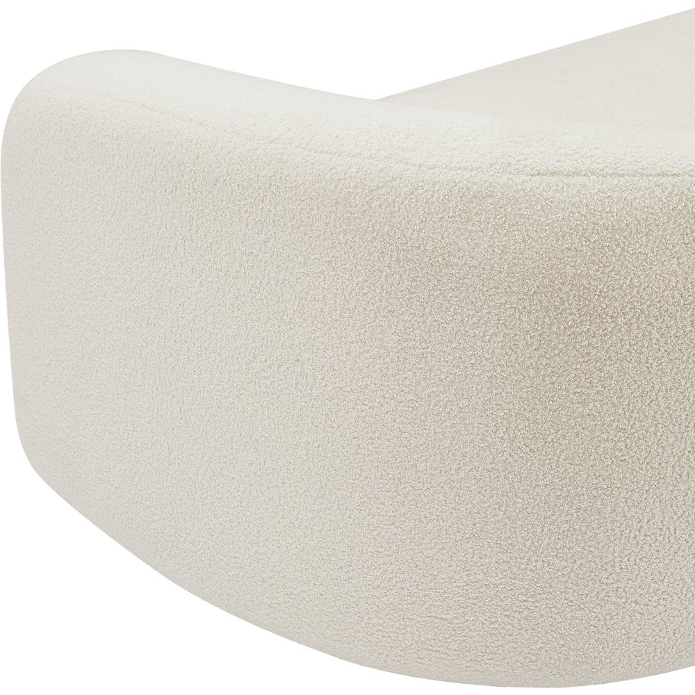 Kali Cream Faux Shearling Teddy Fabric Chair. Picture 10