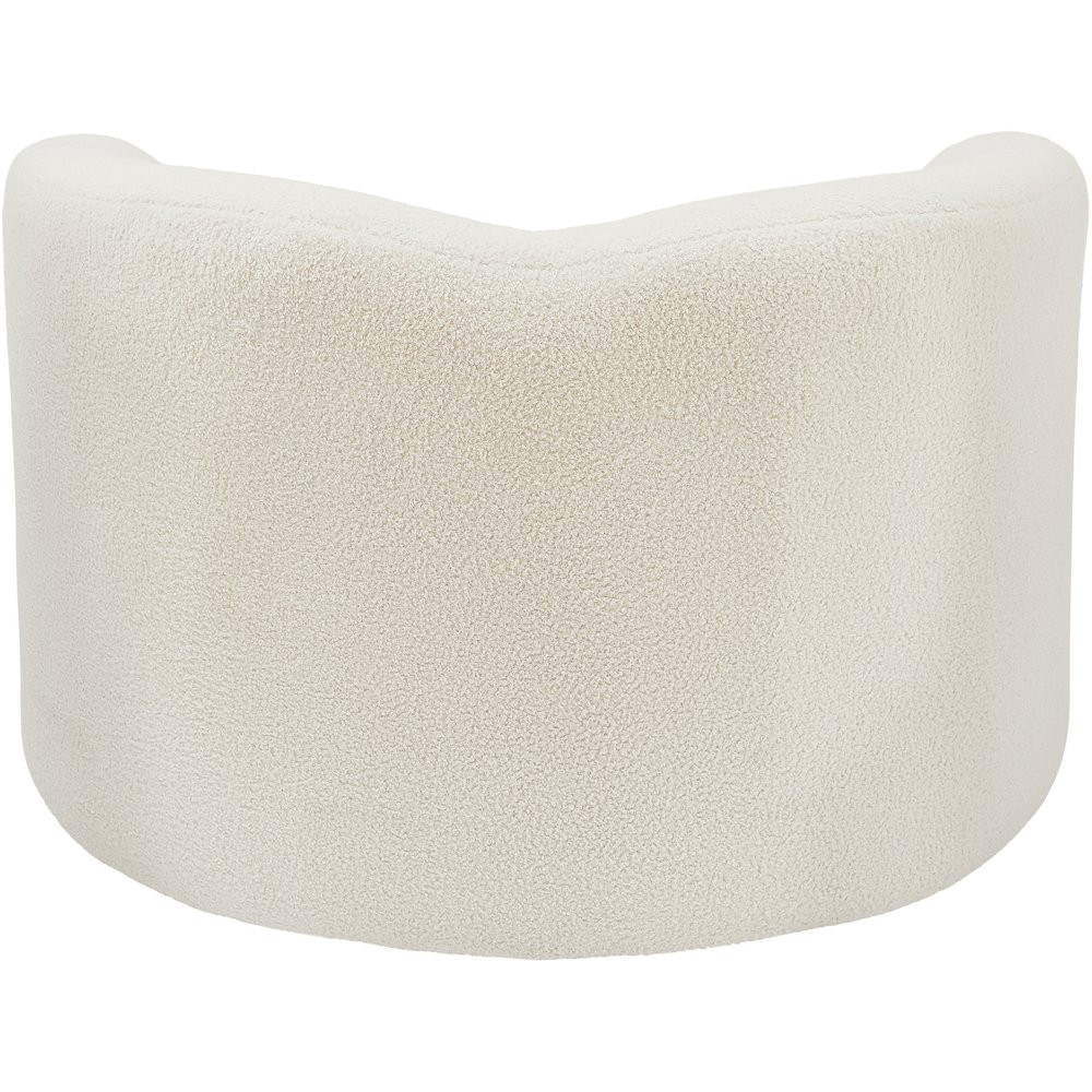 Kali Cream Faux Shearling Teddy Fabric Chair. Picture 3
