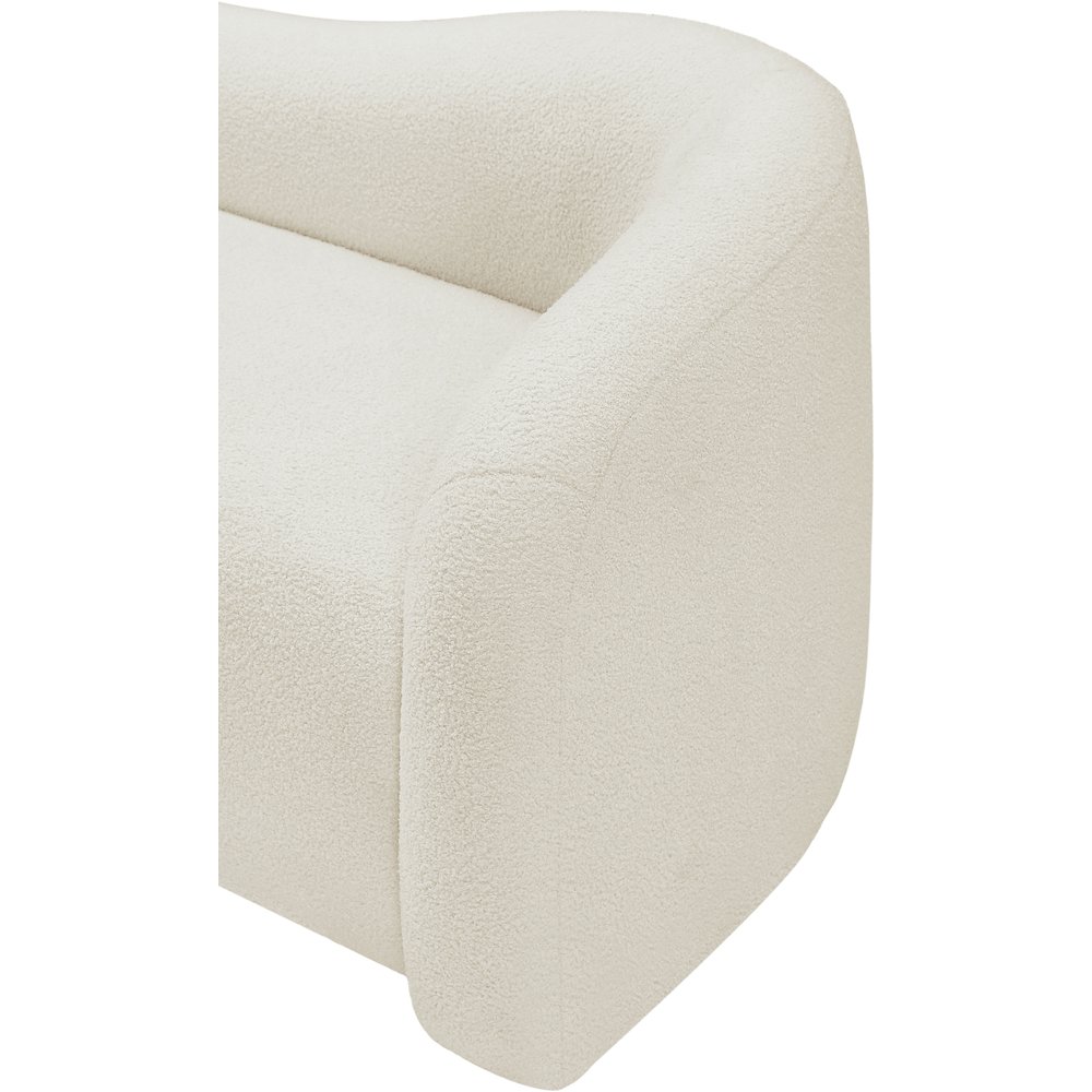Kali Cream Faux Shearling Teddy Fabric Chair. Picture 7