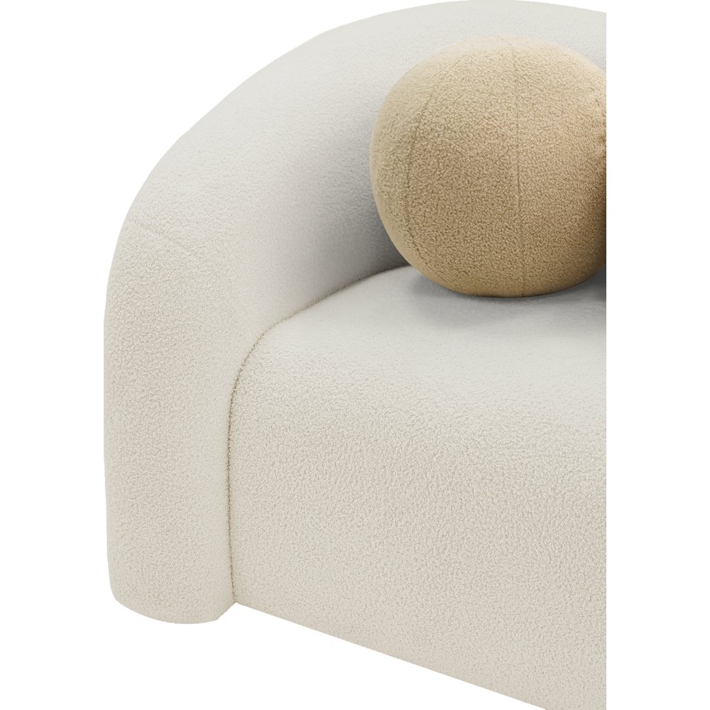 Kali Cream Faux Shearling Teddy Fabric Chair. Picture 8