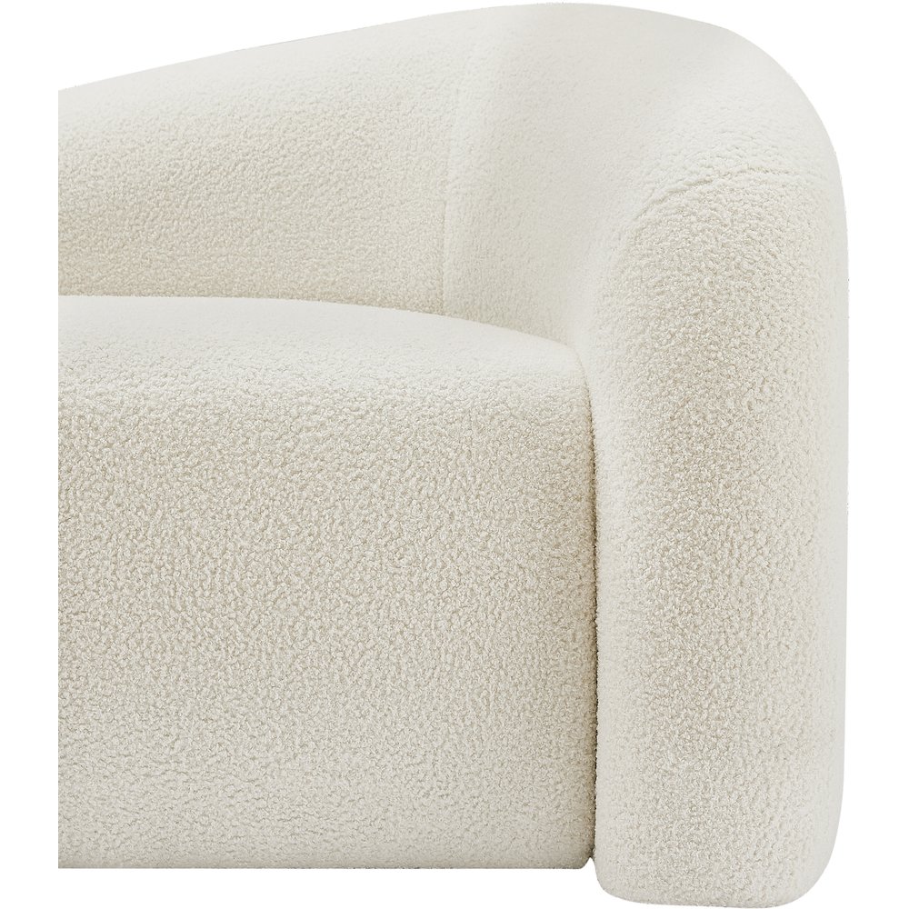 Kali Cream Faux Shearling Teddy Fabric Chair. Picture 9
