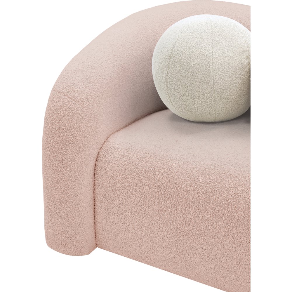 Kali Pink Faux Shearling Teddy Fabric Chair. Picture 8