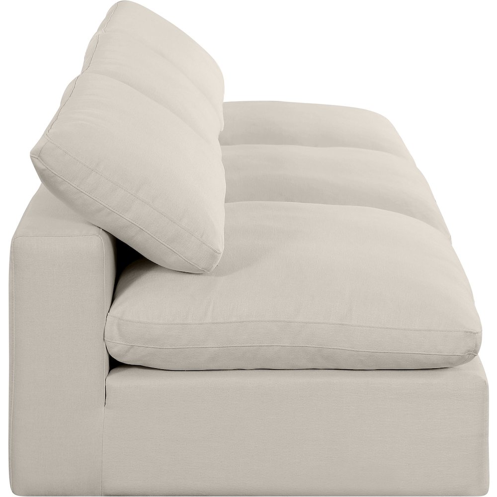 Comfy Beige Linen Textured Fabric Modular Sofa. Picture 5