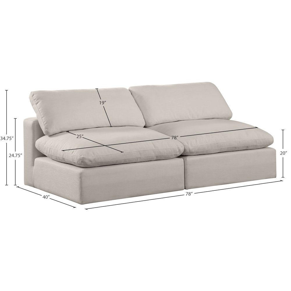 Comfy Beige Linen Textured Fabric Modular Sofa. Picture 9