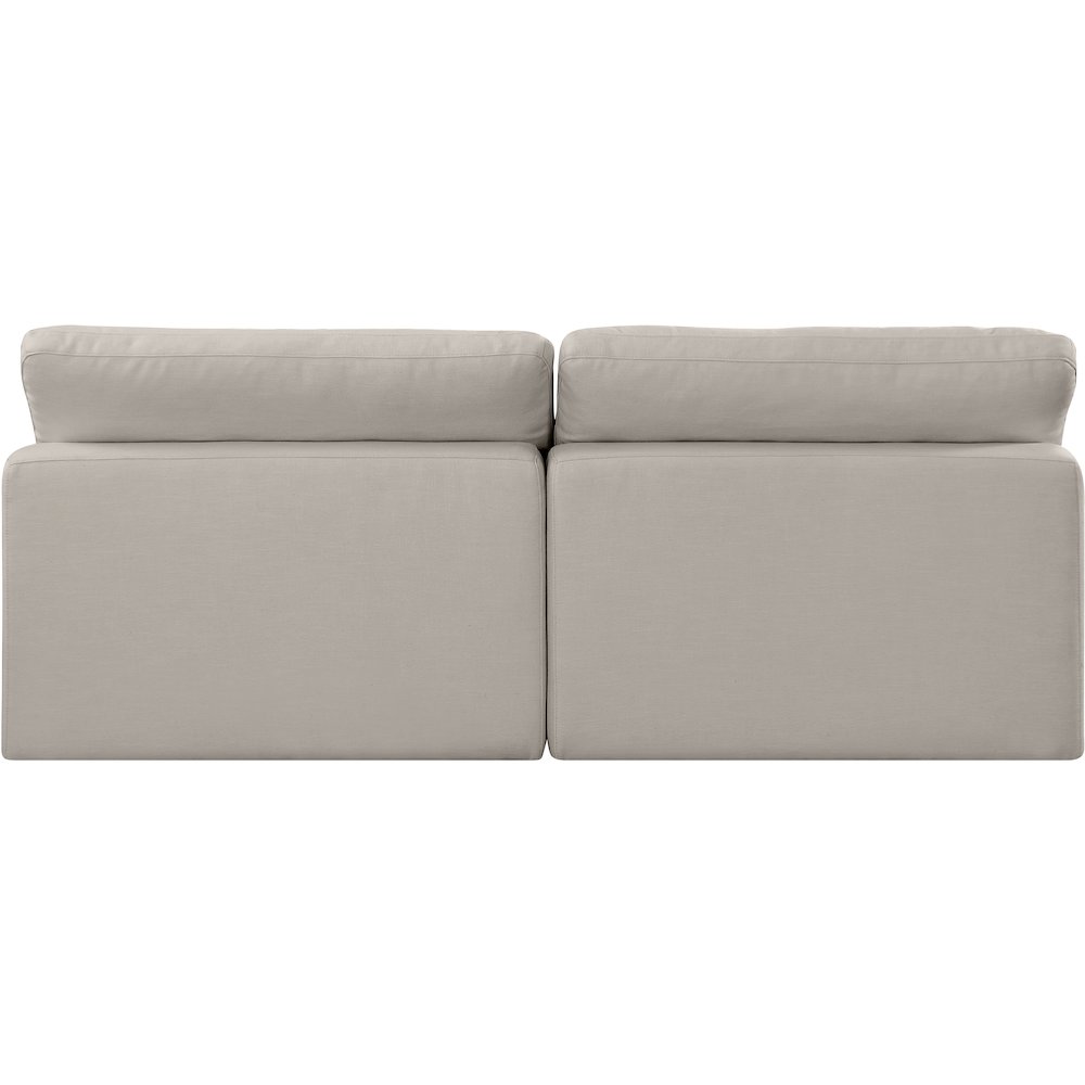 Comfy Beige Linen Textured Fabric Modular Sofa. Picture 3