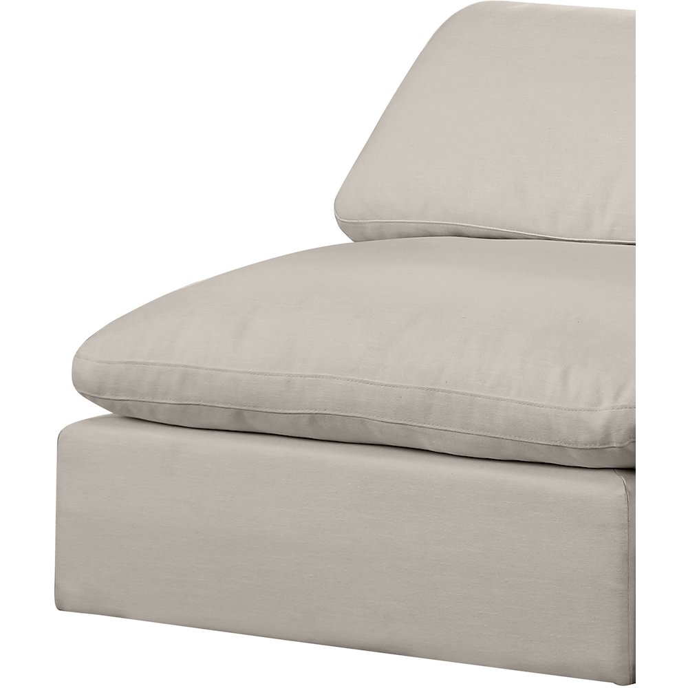 Comfy Beige Linen Textured Fabric Modular Sofa. Picture 7