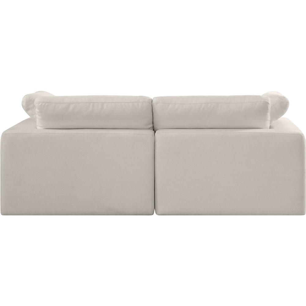 Comfy Beige Linen Textured Fabric Modular Sofa. Picture 3
