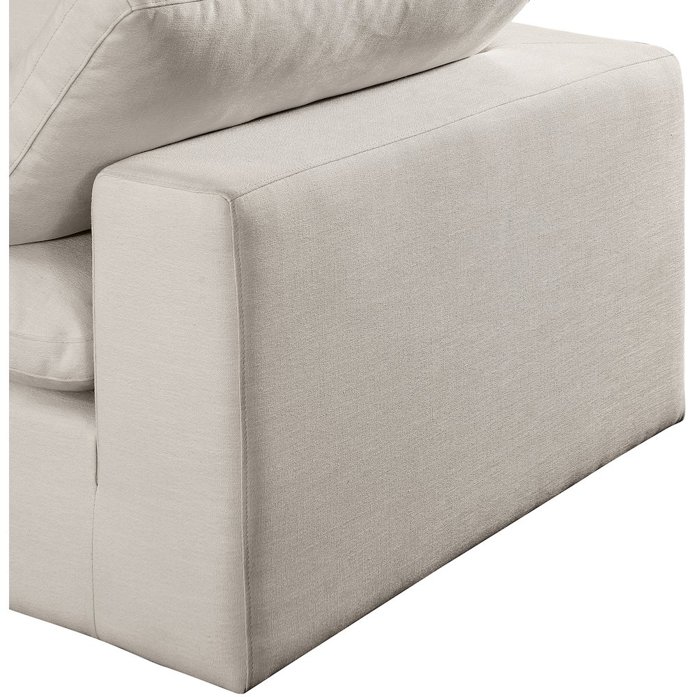 Comfy Beige Linen Textured Fabric Modular Sectional. Picture 12