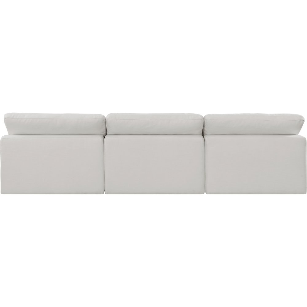 Comfy Cream Linen Textured Fabric Modular Sofa. Picture 3