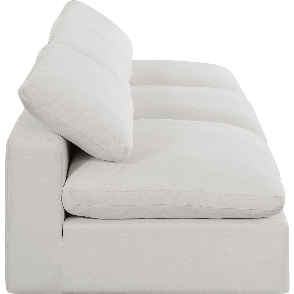 Comfy Cream Linen Textured Fabric Modular Sofa. Picture 5