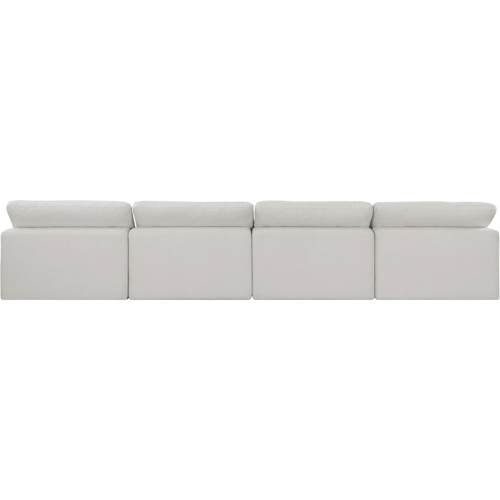 Comfy Cream Linen Textured Fabric Modular Sofa. Picture 3