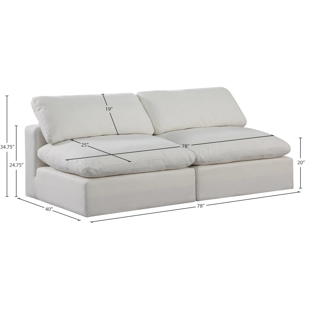 Comfy Cream Linen Textured Fabric Modular Sofa. Picture 9