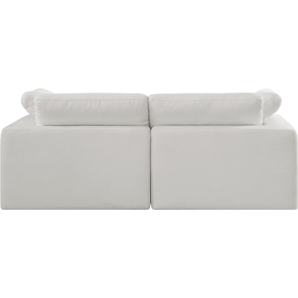 Comfy Cream Linen Textured Fabric Modular Sofa. Picture 3