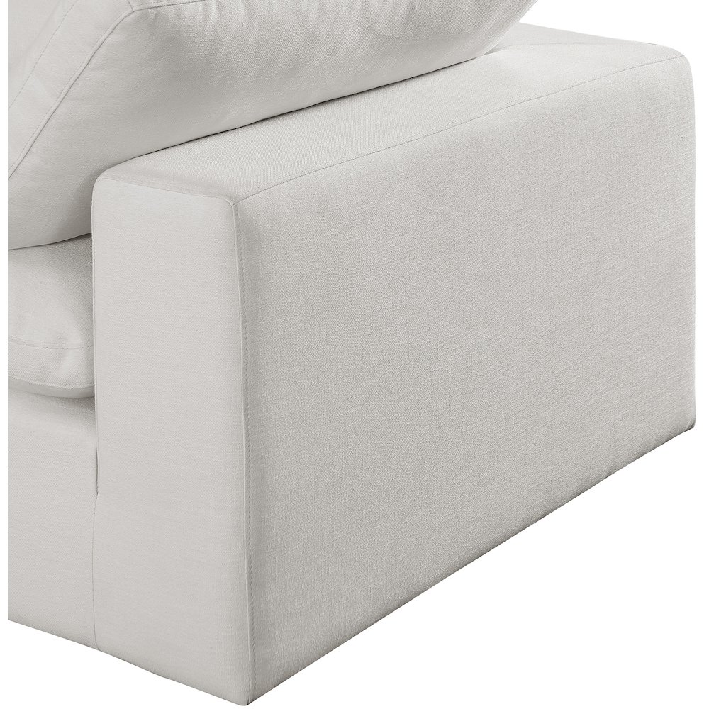 Comfy Cream Linen Textured Fabric Modular Sectional. Picture 7