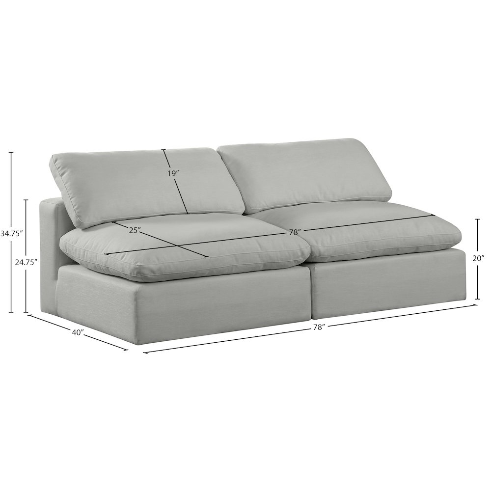 Comfy Grey Linen Textured Fabric Modular Sofa. Picture 9