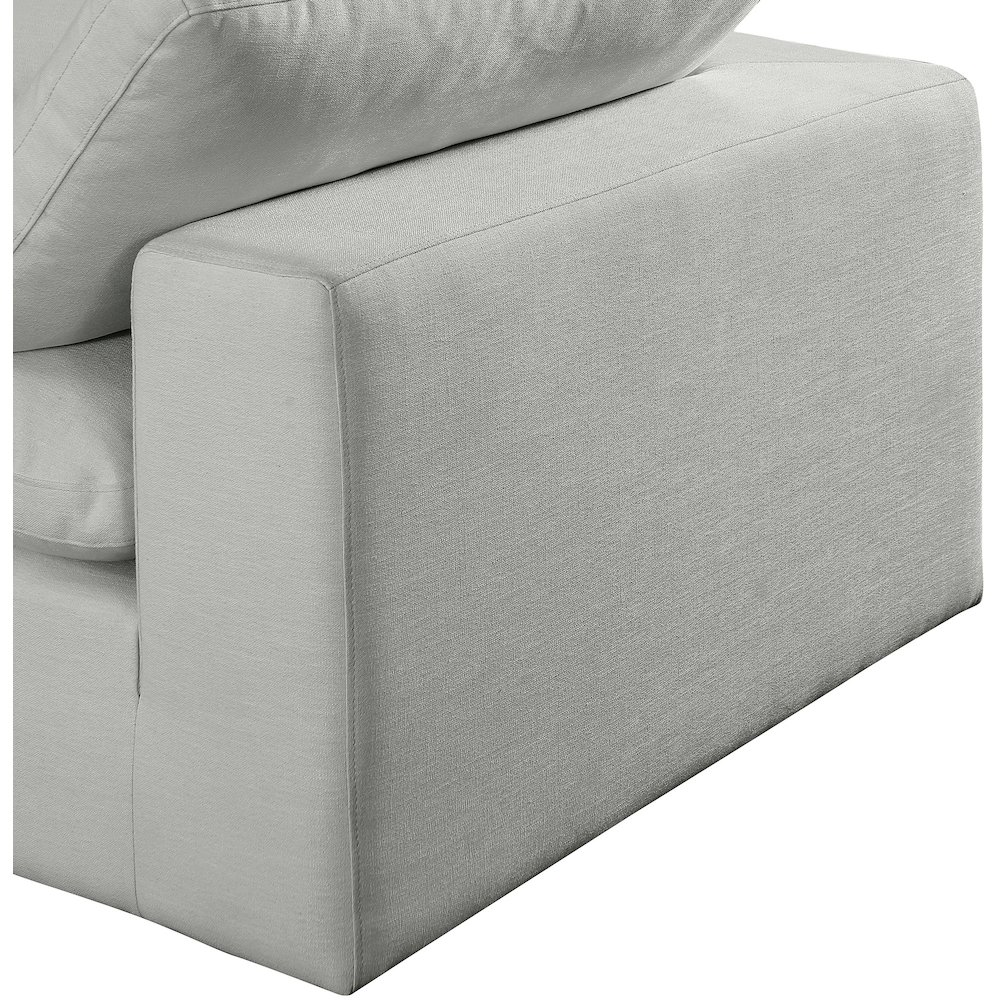 Comfy Grey Linen Textured Fabric Modular Sectional. Picture 12