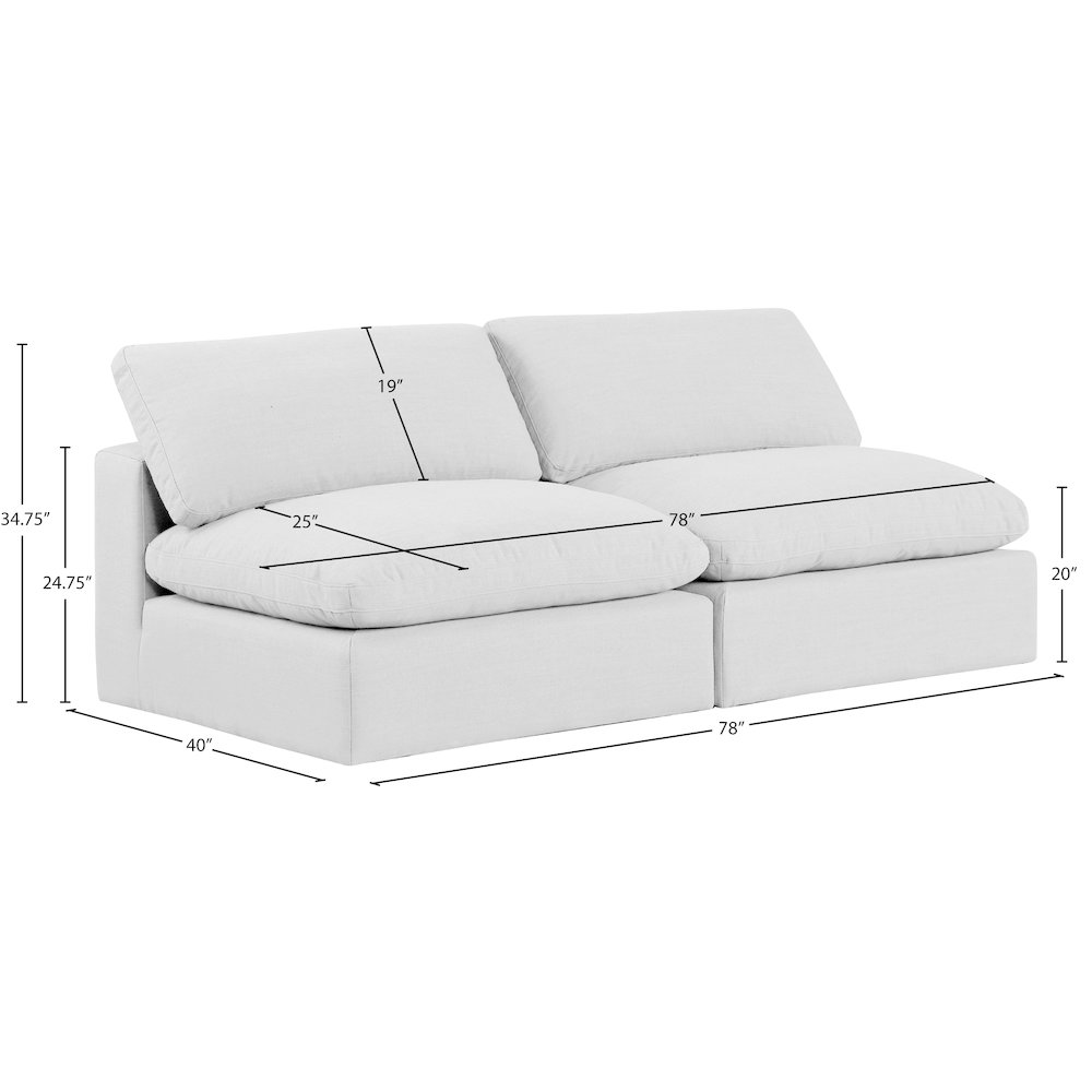Comfy White Linen Textured Fabric Modular Sofa. Picture 9