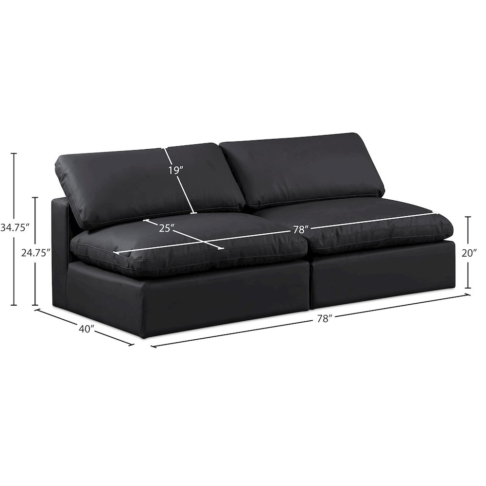 Comfy Black Vegan Leather Modular Sofa. Picture 9