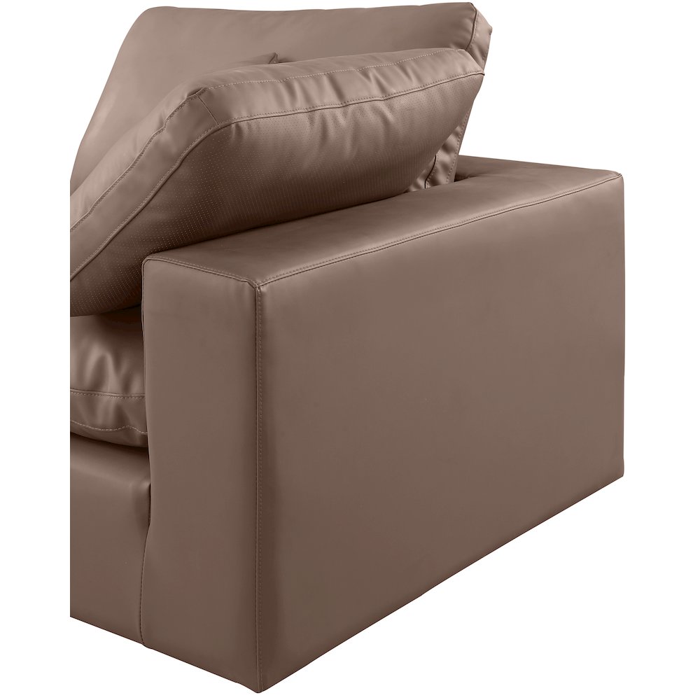 Comfy Brown Vegan Leather Modular Sectional. Picture 13
