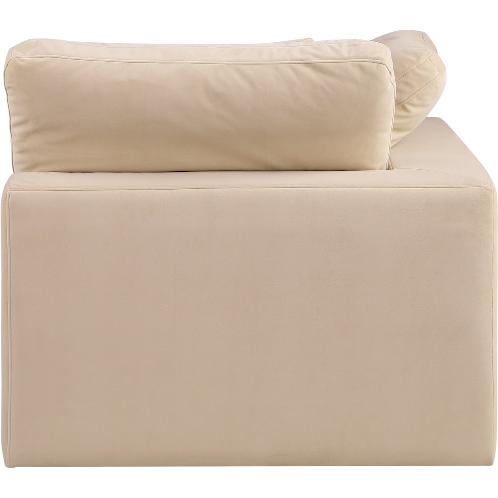 Comfy Beige Velvet Modular Corner Chair. Picture 6