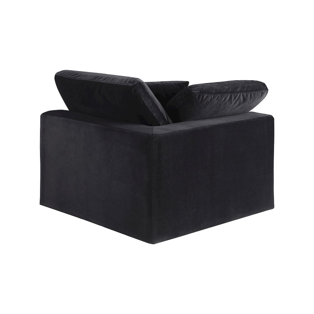 Comfy Black Velvet Modular Corner Chair. Picture 3