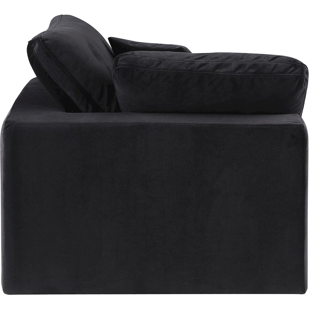 Comfy Black Velvet Modular Corner Chair. Picture 5
